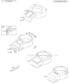 Page E Diagram and Parts List for 311707 0132-E1 Briggs and Stratton Engine